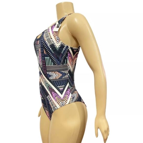 Victorias Secret Pink Swim One-piece Swimsuit Lined Black multicolor Large - Picture 8 of 9